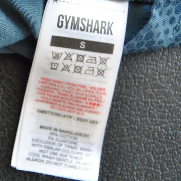 Gymshark Small Blue Tank Top w/ White Logo - Picture 5 of 6